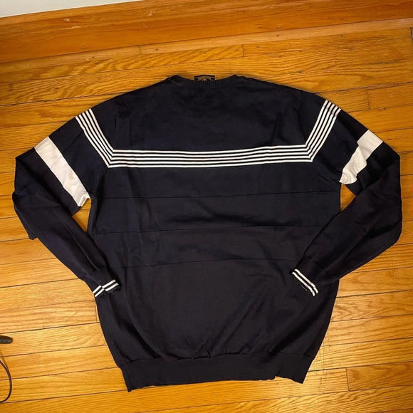 Navigare Cotton blue &  white Crew neck sweater, size XL - Picture 3 of 7